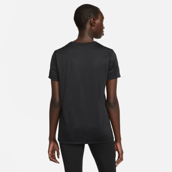 NIKE W NK DF RLGD SS TEE BLACK/WHITE – Bild 2