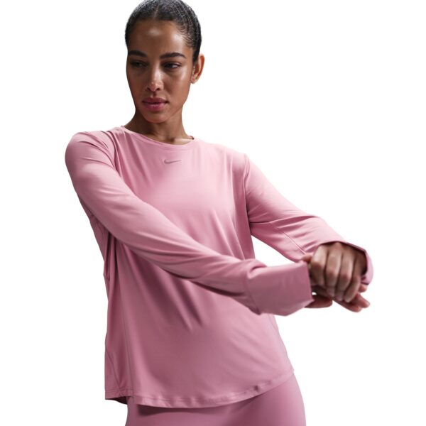 NIKE W NK ONE CLASSIC DF LS TOP ELEMENTAL PINK/BLACK – Bild 5