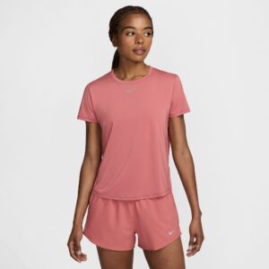 NIKE W NK ONE CLASSIC DF SS TOP CANYON PINK/BLACK