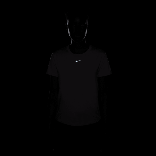 NIKE W NK ONE CLASSIC DF SS TOP WHITE/BLACK – Bild 4