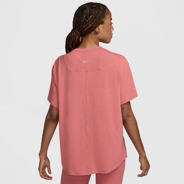 NIKE W NK ONE RELAXED DF SS TOP CANYON PINK/BLACK – Bild 2