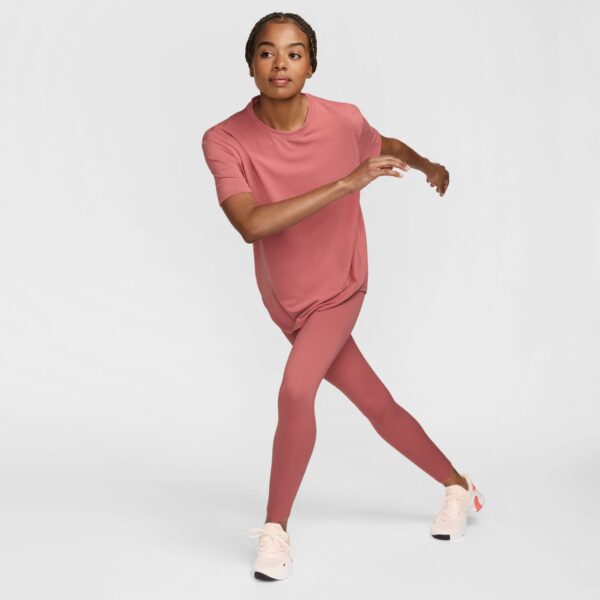 NIKE W NK ONE RELAXED DF SS TOP CANYON PINK/BLACK – Bild 6