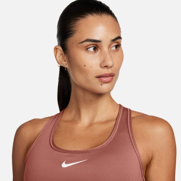 NIKE W NK SWSH MED SPT BRA CANYON PINK/WHITE – Bild 3