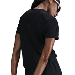 NIKE W NK TEMPO DF SS TOP BLACK/REFLECTIVE SILV