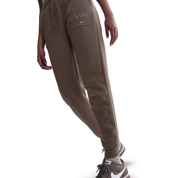 NIKE W NSW CLUB FLC MR GFX STD PANT MINK BROWN/HTR – Bild 5