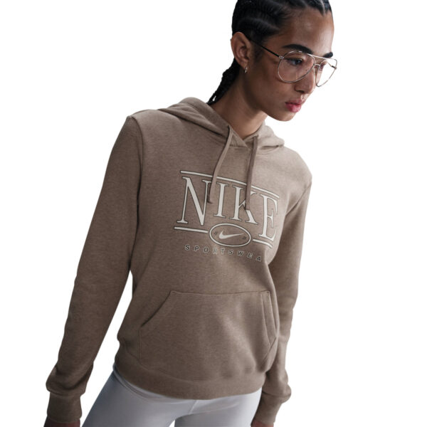 NIKE W NSW CLUB FLC STD GX HDY MINK BROWN/HTR – Bild 3