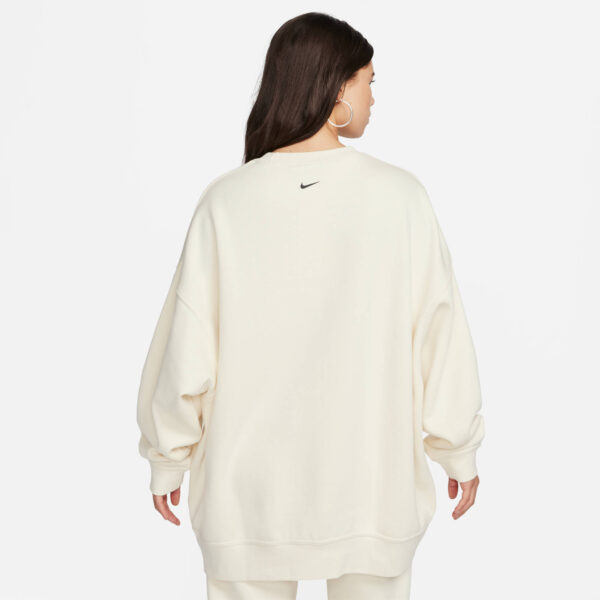 NIKE W NSW FLC OS CREW GLS COCONUT MILK/BLACK – Bild 2