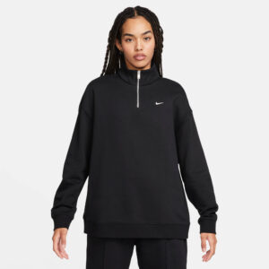 NIKE W NSW FLC QZ GLS BLACK/SAIL
