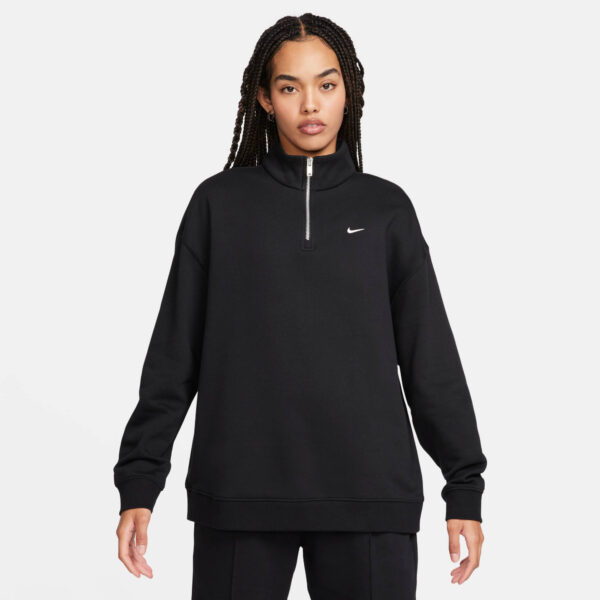 NIKE W NSW FLC QZ GLS BLACK/SAIL