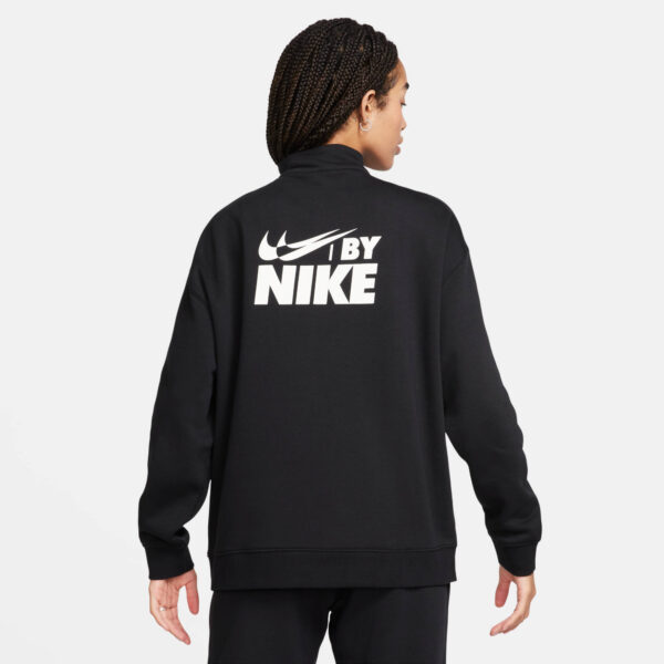 NIKE W NSW FLC QZ GLS BLACK/SAIL – Bild 2