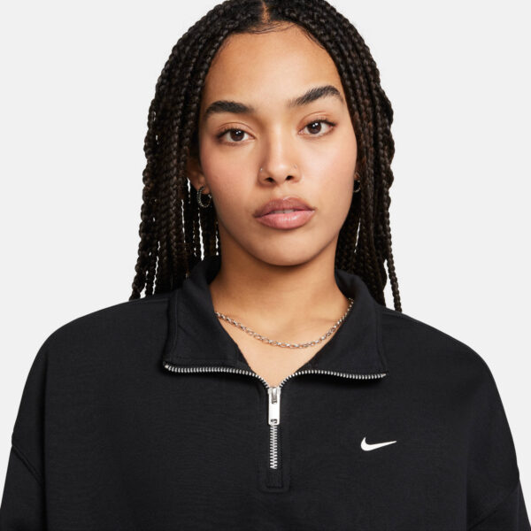 NIKE W NSW FLC QZ GLS BLACK/SAIL – Bild 3