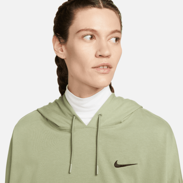 NIKE W NSW JRSY OS PO HOODIE OIL GREEN/BLACK – Bild 3