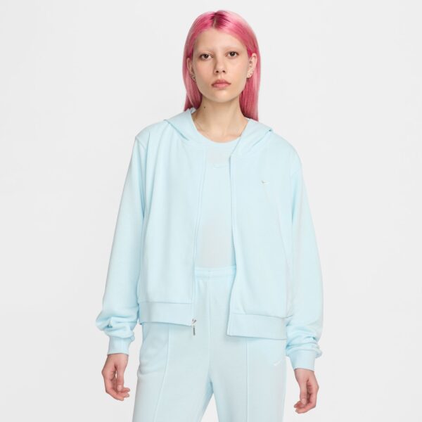 NIKE W NSW NK CHLL FT FZ HDY GLACIER BLUE/SAIL
