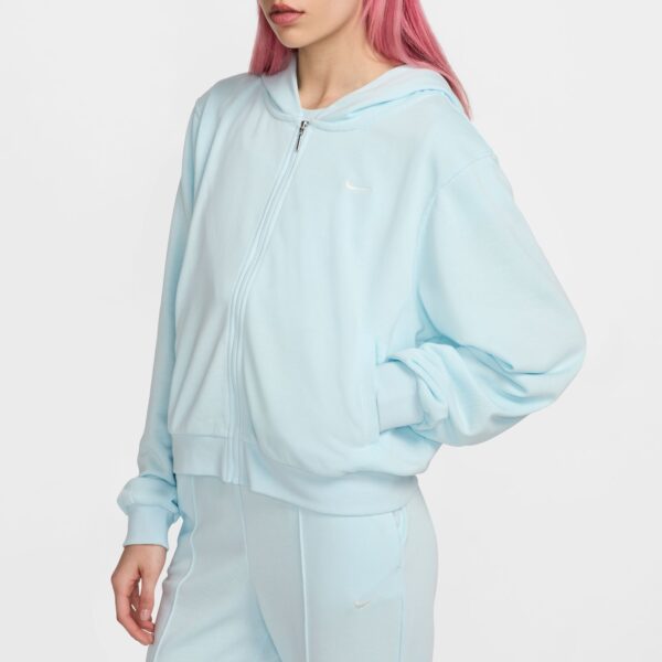 NIKE W NSW NK CHLL FT FZ HDY GLACIER BLUE/SAIL – Bild 4