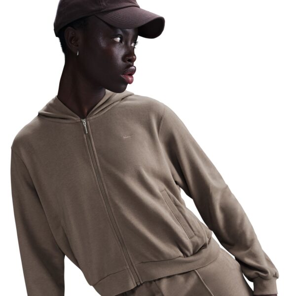 NIKE W NSW NK CHLL FT FZ HDY MINK BROWN/SAIL – Bild 5
