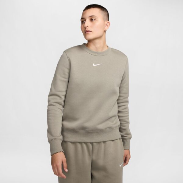 NIKE W NSW PHNX FLC STD CREW LIGHT ARMY/SAIL