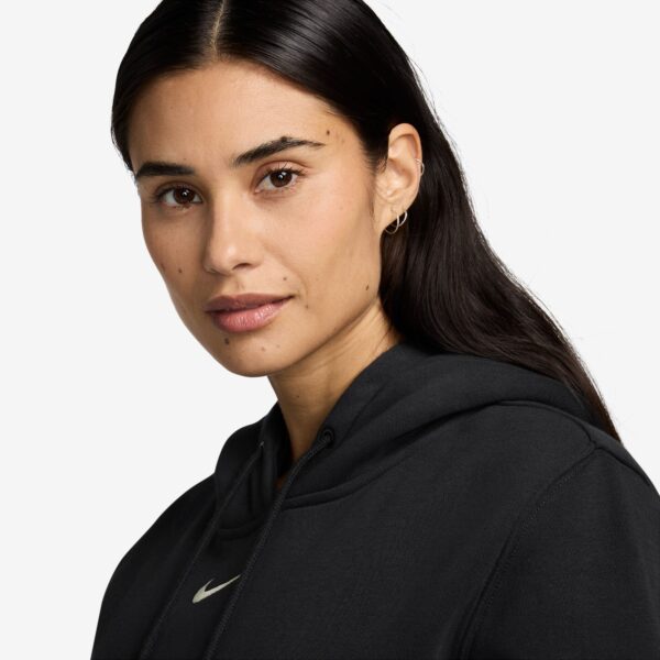 NIKE W NSW PHNX FLC STD PO HOODIE BLACK/SAIL – Bild 3