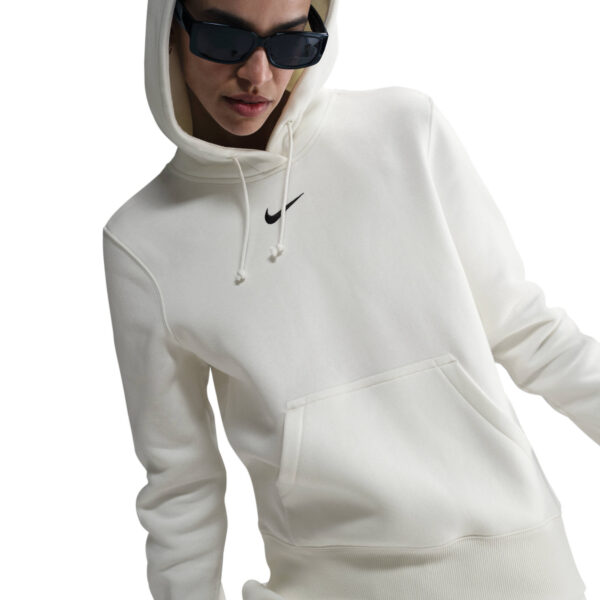 NIKE W NSW PHNX FLC STD PO HOODIE SAIL/BLACK – Bild 3