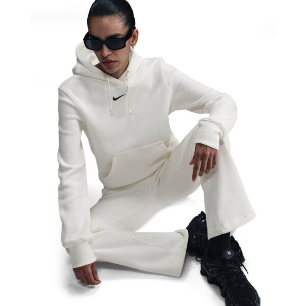 NIKE W NSW PHNX FLC STD PO HOODIE SAIL/BLACK – Bild 5