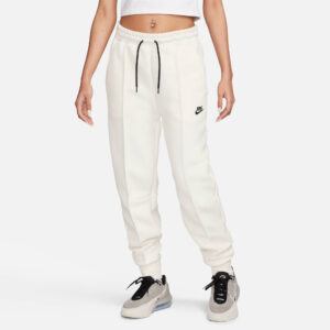 NIKE W NSW TCH FLC MR JGGR PALE IVORY/BLACK