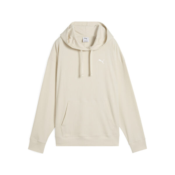 PUMA ESS ELEVATED Comfort Rib Hoodie ALPINE SNOW