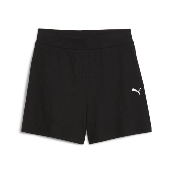 PUMA ESS ELEVATED High-Rise Rib Shorts 5 PUMA BLACK