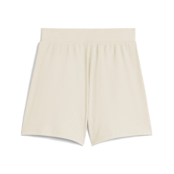 PUMA ESS ELEVATED High-Rise Rib Shorts 5 ALPINE SNOW – Bild 2
