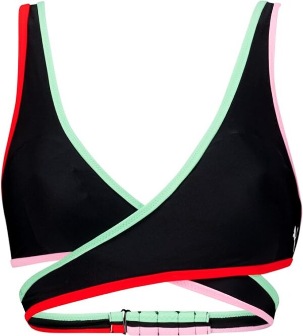 PUMA PUMA SWIM WOMEN CONTOUR PLUNGE TOP BLACK – Bild 2