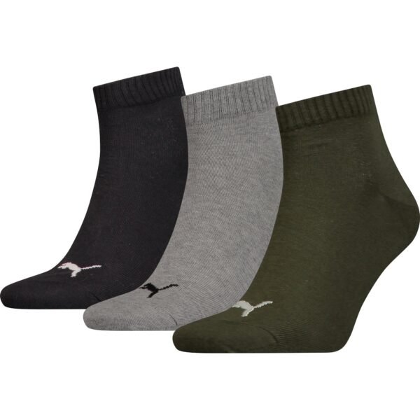PUMA PUMA UNISEX QUARTER PLAIN 3P GREEN COMBO