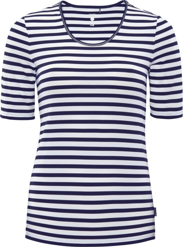 SCHNEIDER SPORTSWEAR DESYW-SHIRT WEIß/DUNKELBLAU