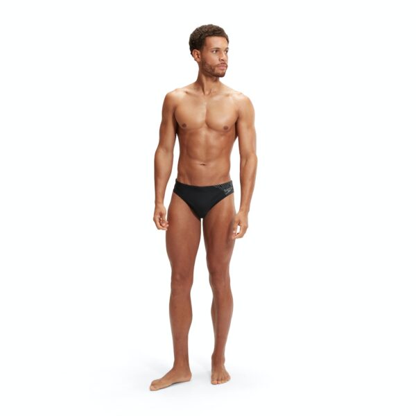 SPEEDO Mens Medley Logo 7cm Brief BLACK / USA CHARCOAL – Bild 3