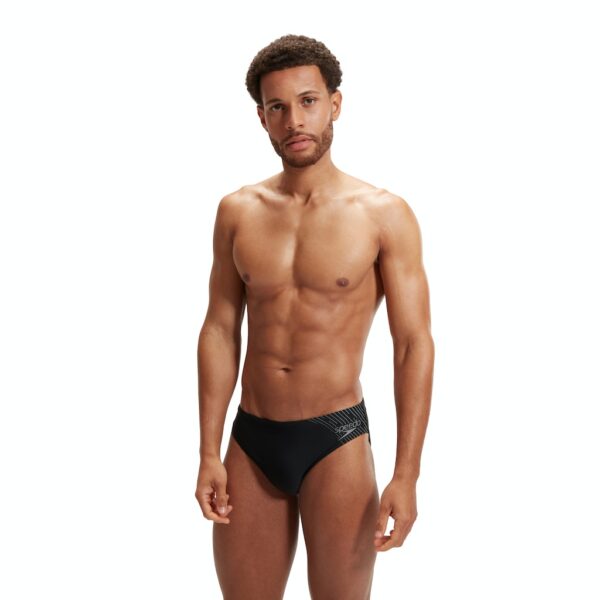 SPEEDO Mens Medley Logo 7cm Brief BLACK / USA CHARCOAL – Bild 4