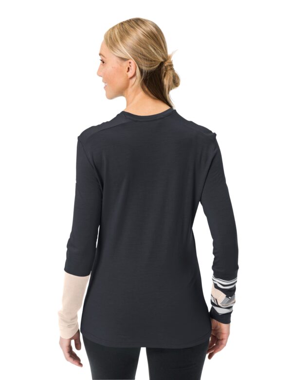 VAUDE Wo Monviso Wool LS T-Shirt BLACK – Bild 4