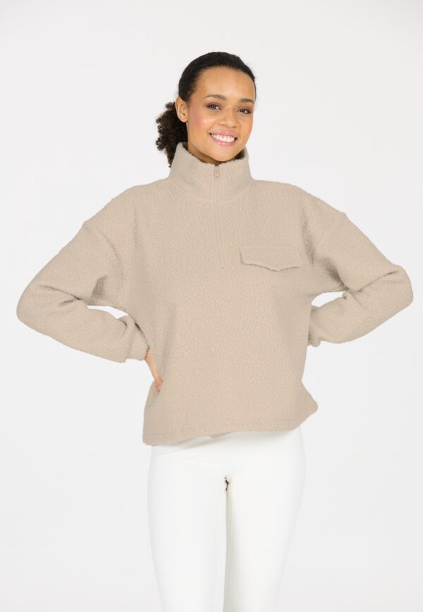 ATHLECIA Florrie W Sherpa Half zip SILVER CLOUD – Bild 7