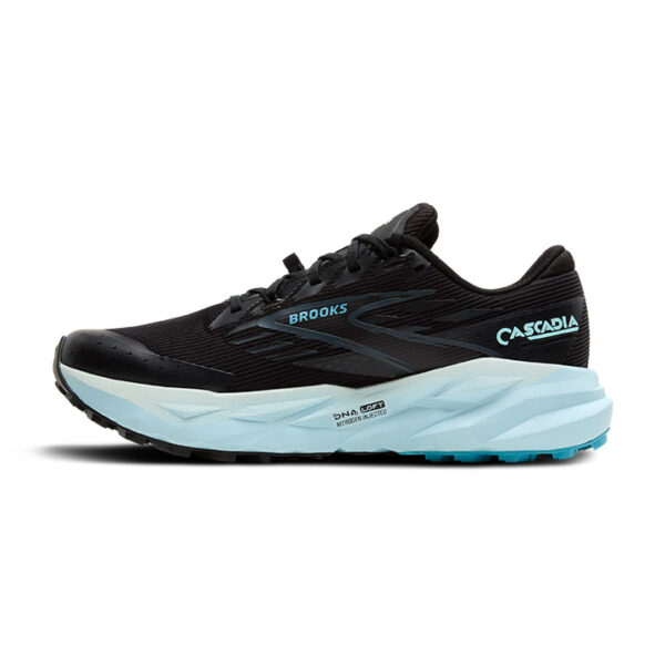BROOKS Cascadia 19 GTX BLACK/EBONY/BLUE FLOWER – Bild 5