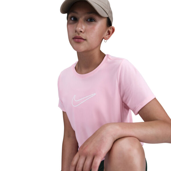 NIKE G NK DF ONE STD SS TOP HBR MED SOFT PINK/WHITE – Bild 4