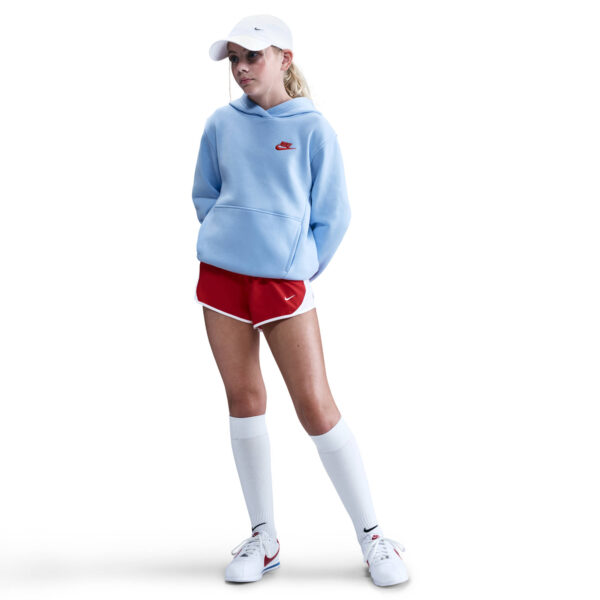 NIKE K NSW CLUB FLC HDY LBR ROYAL TINT/LT CRIMSON