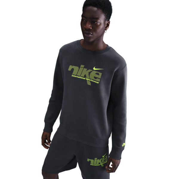 NIKE M NK CLUB BB CREW SWSH SPORT ANTHRACITE/VOLT – Bild 2