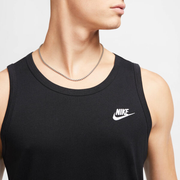 NIKE M NSW CLUB - TANK BLACK/WHITE – Bild 5