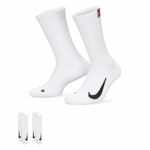 NIKE U NK MULTIPLIER CREW 2PR CUSH WHITE/WHITE